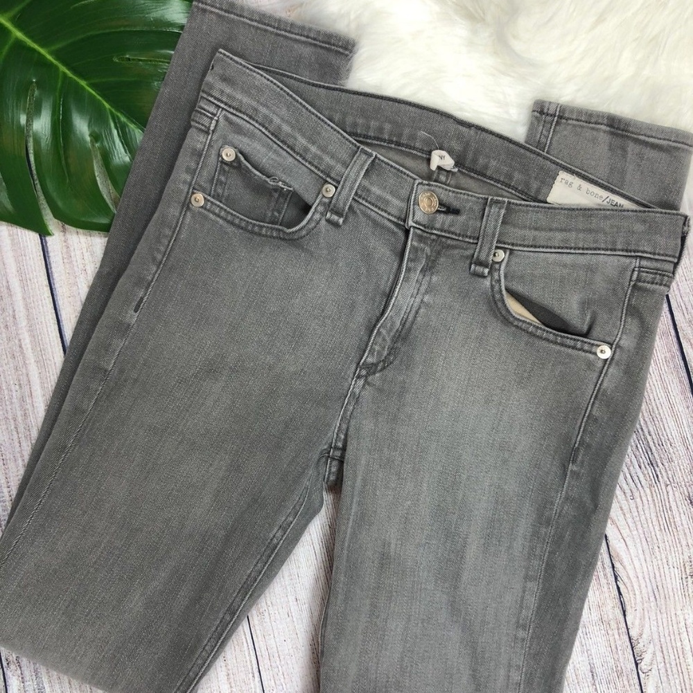 rag & bone grey skinny jeans size 27